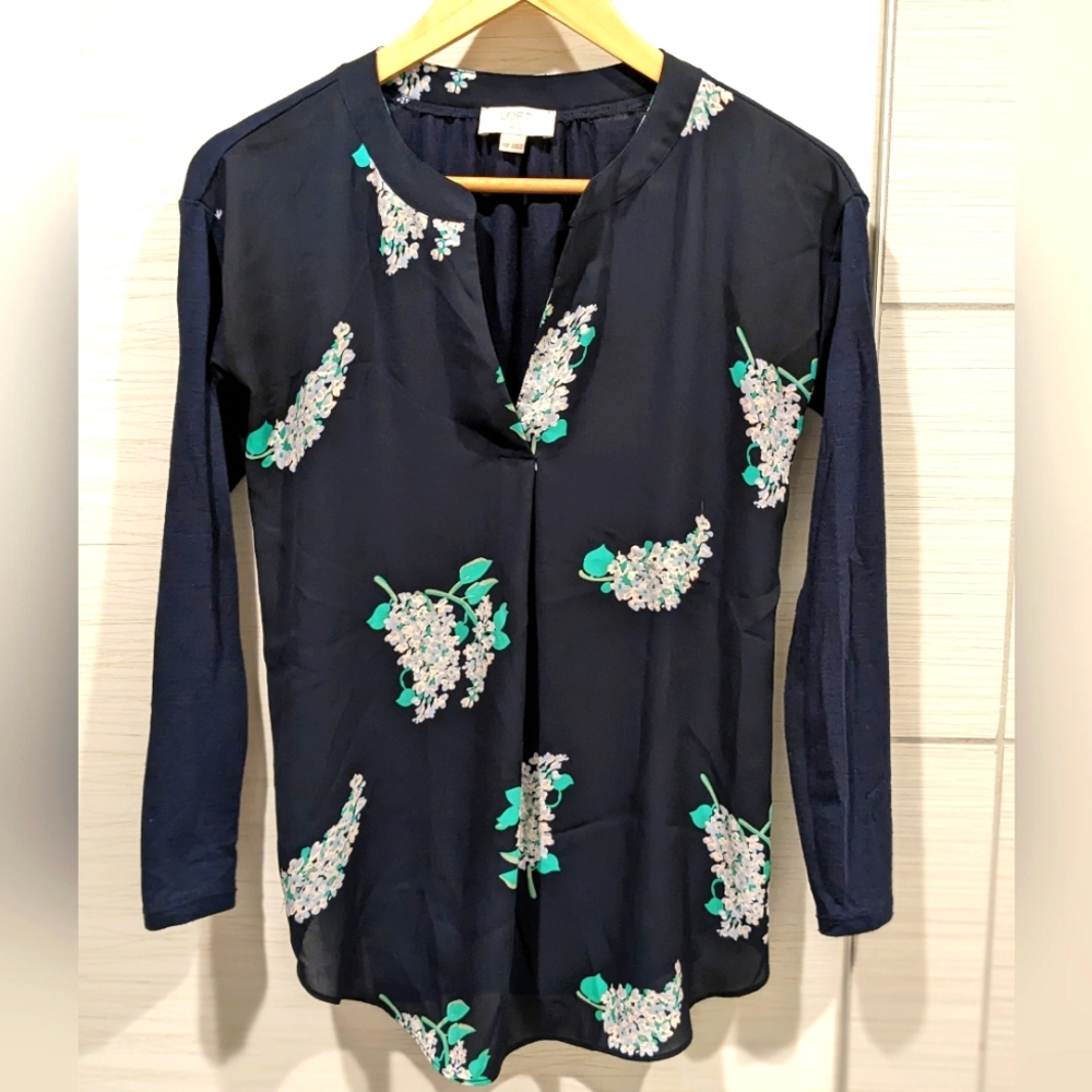 Floral V-Neck Tunic (Loft)